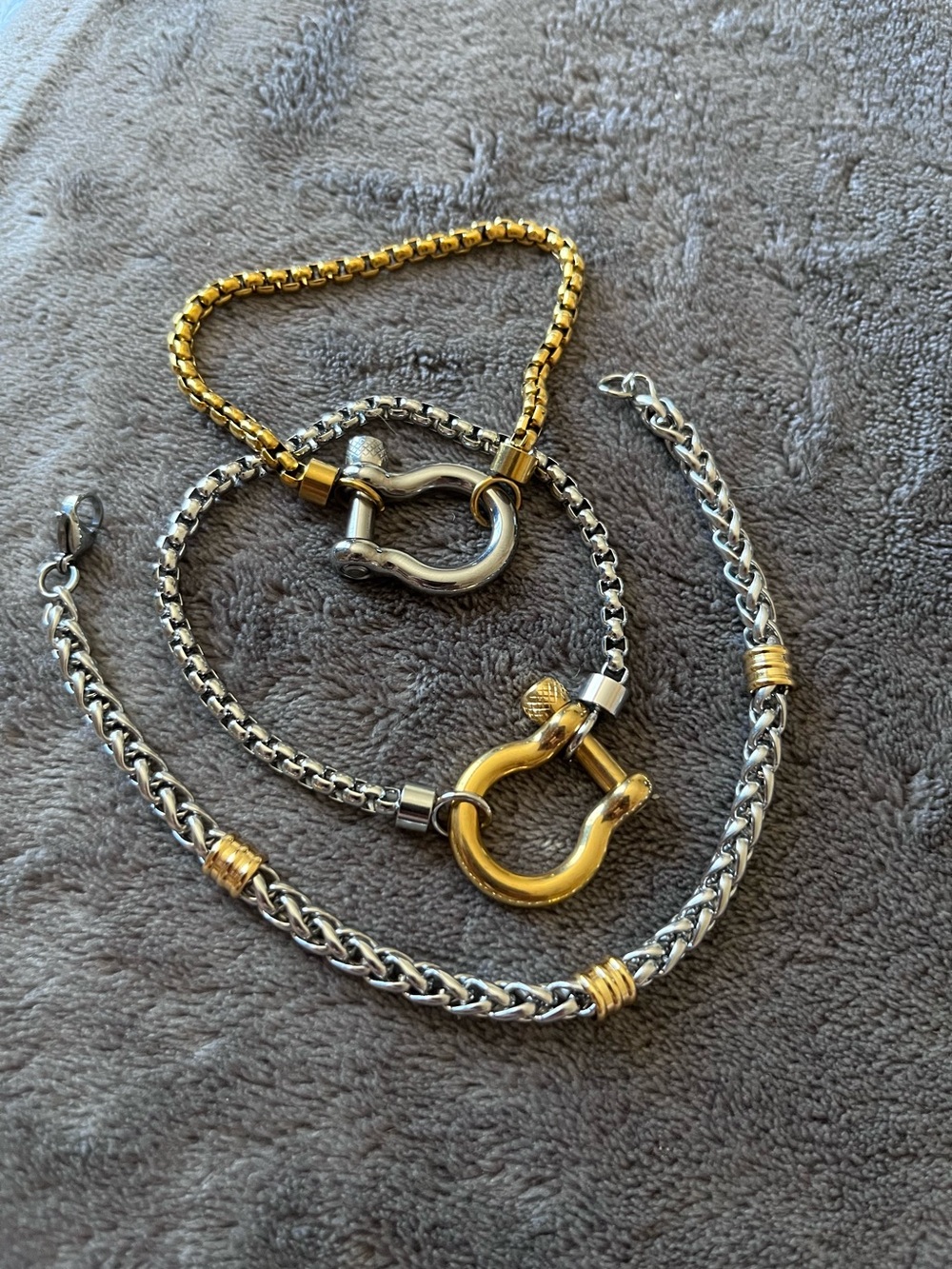 3 two tone bracelet bundle